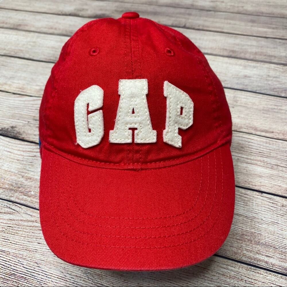 Gap Kids Strapback Red Stitched Hat Cap